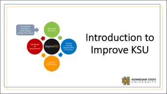 In  Introduct  ctio  ion t  to  Im  Improve K  e KSU  SU  Assessment Team v Anissa Vega, , Interim