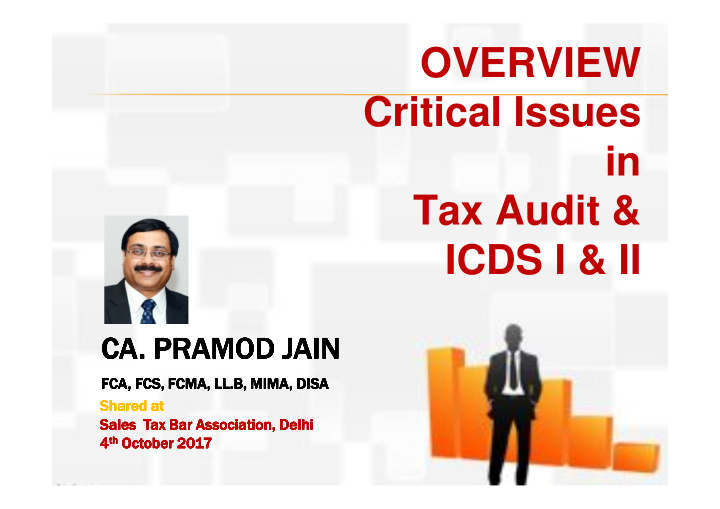 overview critical issues in tax audit icds i ii