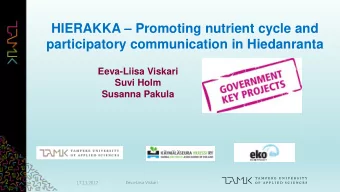 participatory communication in Hiedanranta  Eeva-Liisa Viskari  Suvi Holm  Susanna Pakula