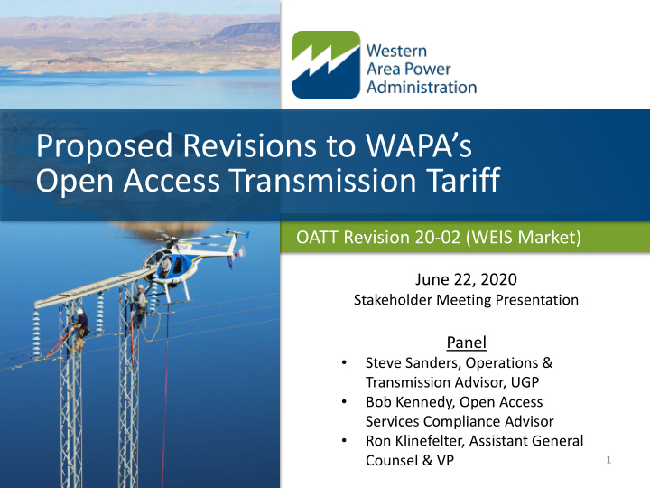 proposed revisions to wapa s open access transmission