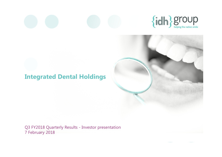 integrated dental holdings