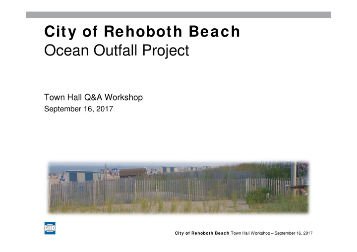 city of rehoboth beach ocean outfall project