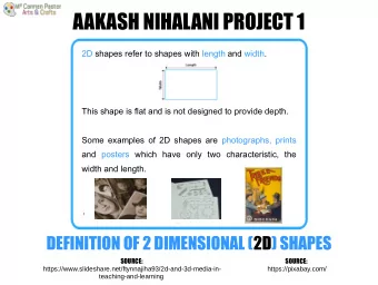 AAKASH NIHALANI PROJECT 1  2D shapes refer to shapes with length and width.  This shape is flat and