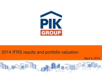 2014 IFRS results and portfolio valuation  April 3, 2015  Disclaimer By attending the meeting where