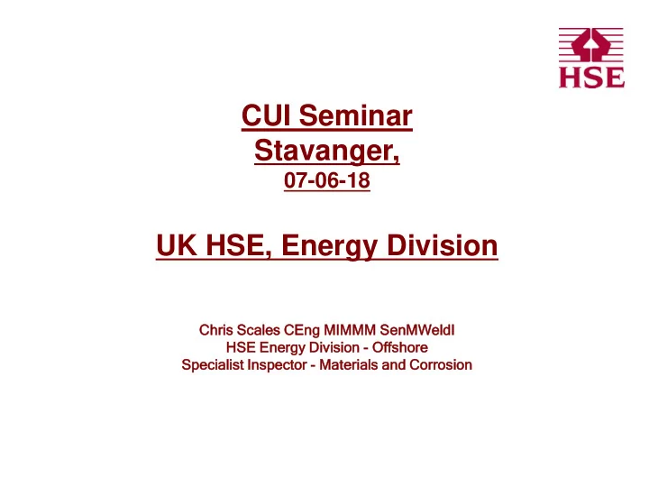 cui seminar