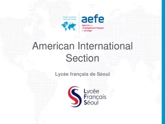 American International  Section  Lyce franais de Soul  American International Section (AIS)