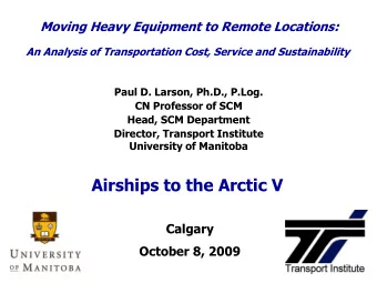 Airships to the Arctic V  Calgary  October 8, 2009  October 6, 2009  1  2  3  4  5  6  7  8  9 10