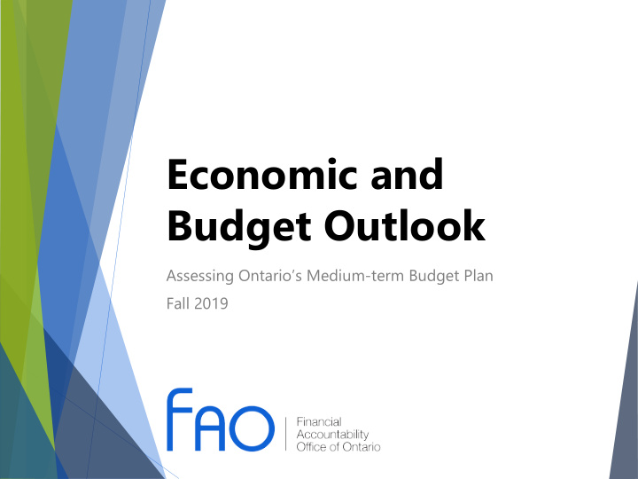 economic and budget outlook