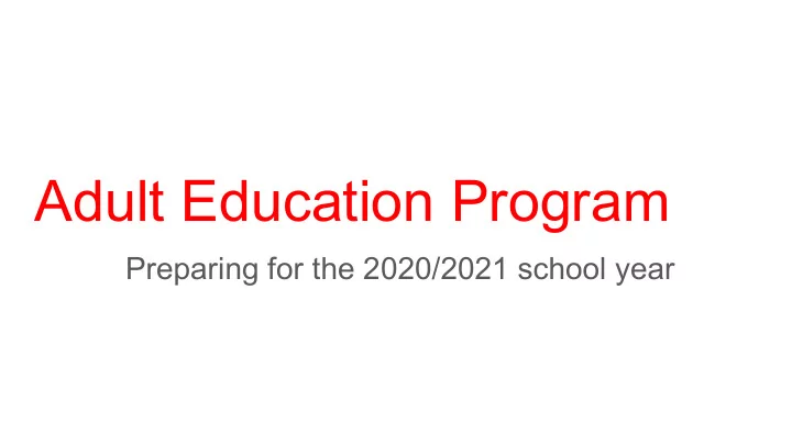 adult education program