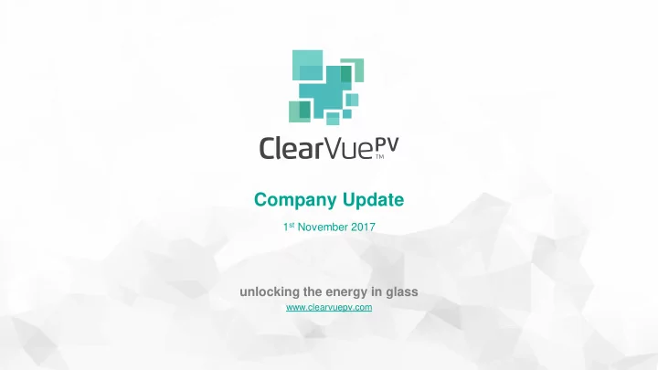 company update