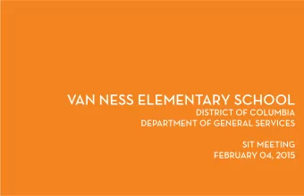 VAN NESS ELEMENTARY SCHOOL  DISTRICT OF COLUMBIA  DEPARTMENT OF GENERAL SERVICES  SIT MEETING