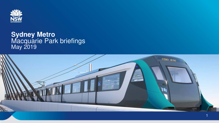 sydney metro macquarie park briefings