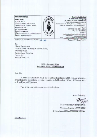 fn rnd {F qr frA|5  coal India Ltmttd A Maharatra Compaay F6rFd 6c-* lA Govt. of rndi.