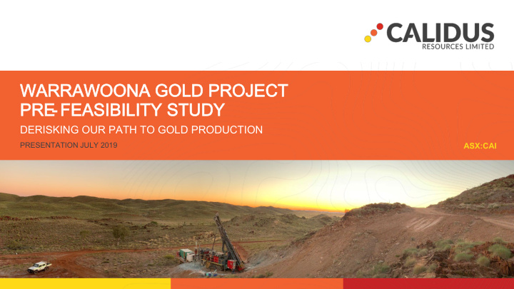 warrawoona gold project warrawoona gold project pre pre