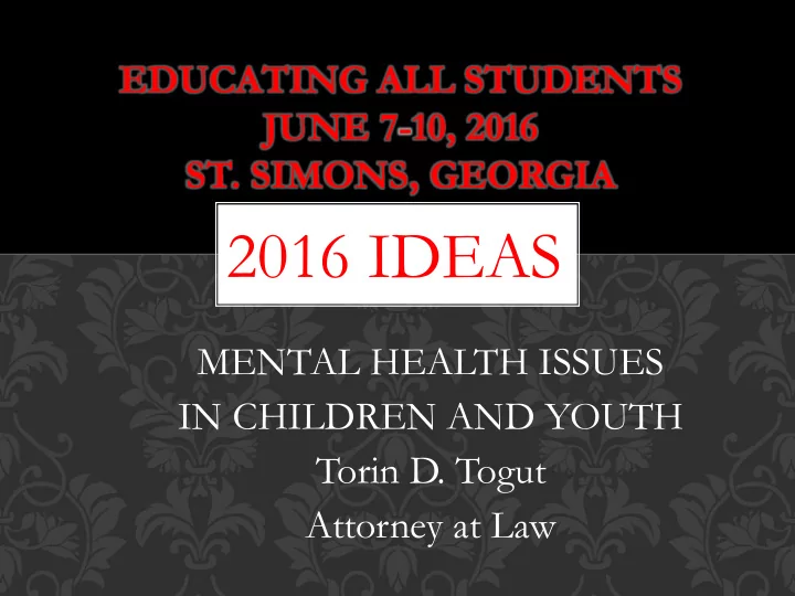 2016 ideas