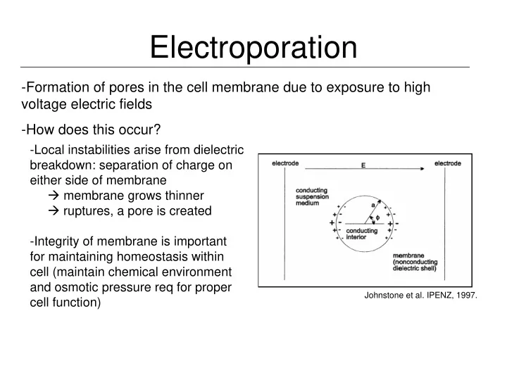 electroporation