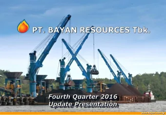 0 www.bayan.com.sg  Executive Summary  Overall financial performance in FY 2016 increased compared