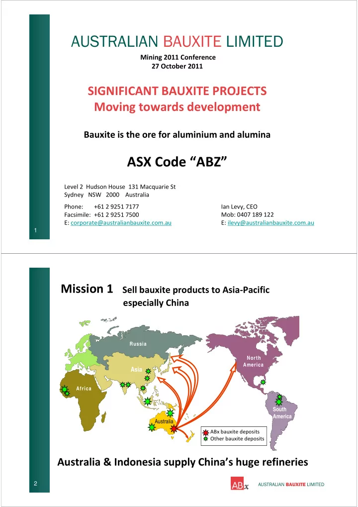 australian bauxite limited