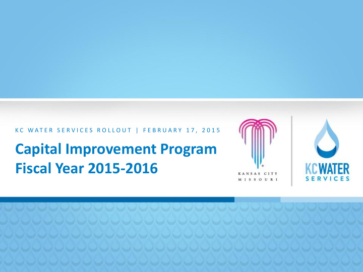 capital improvement program fiscal year 2015 2016 we are