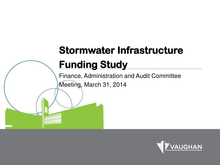 stormw ormwate ter inf nfrastr astructur ucture e fu fund