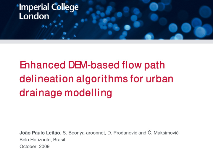 e e nhanced de nhanced de m based flow path m based flow