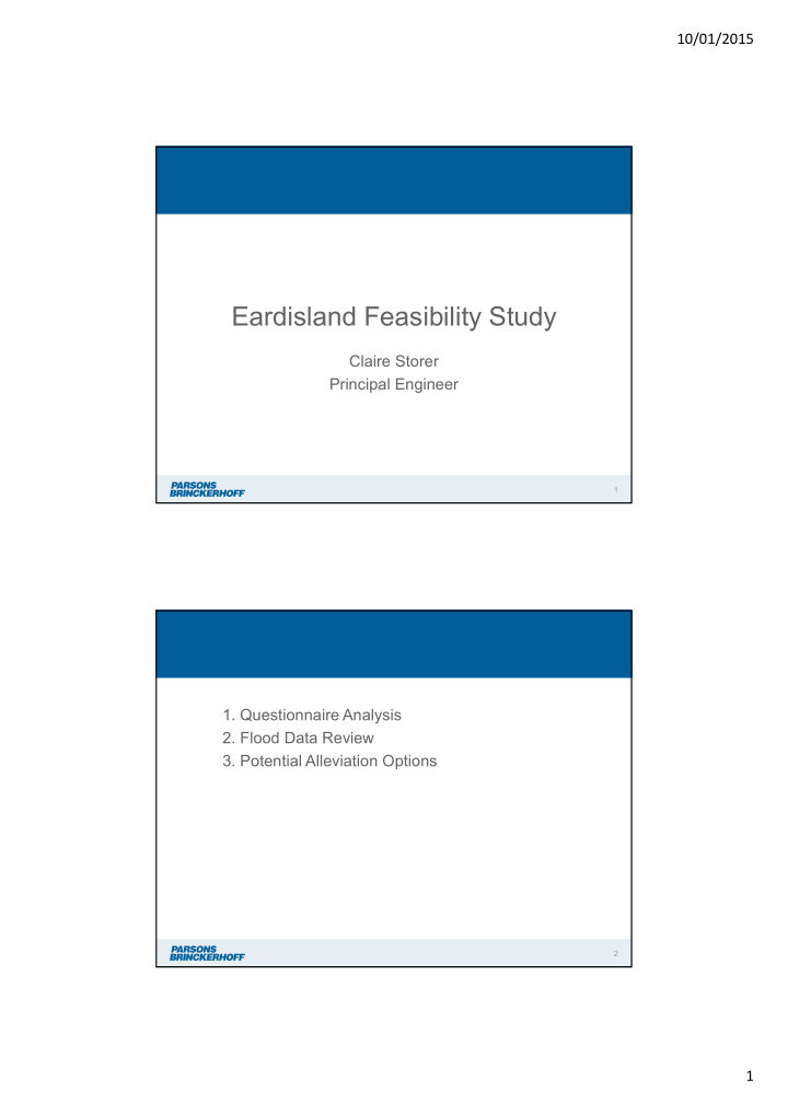 eardisland feasibility study