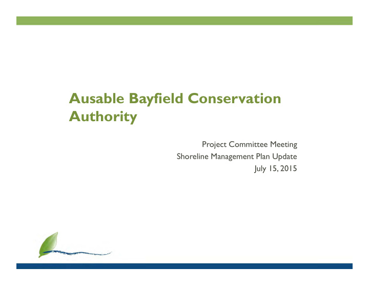 ausable bayfield conservation authority