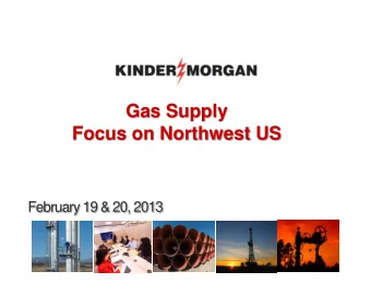 Focus on Northwest US  February 19 &amp; 20, 2013 Cautionary Language Regarding Forward-Looking