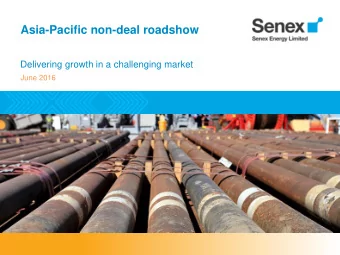 Asia-Pacific non-deal roadshow  Delivering growth in a challenging market  June 2016  Corporate
