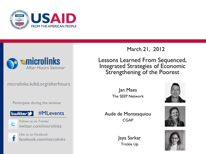 lessons learned from sequenced integrated strategies of