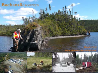 Buchans Resources  March 2 0 1 8  w w w .BuchansResources.com  1 Buchans Resources  Forw ard