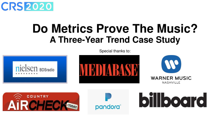 do metrics prove the music