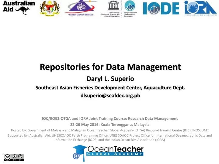 repositories for data management