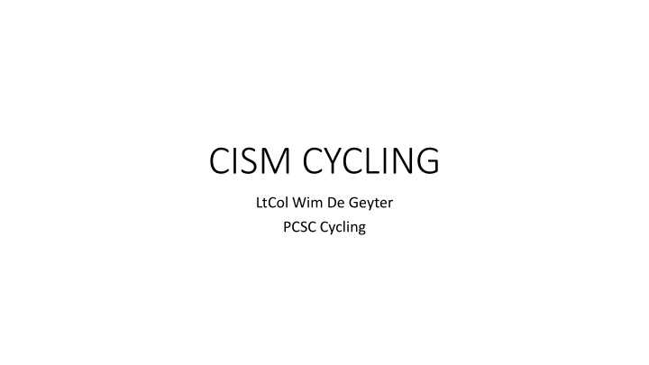 cism cycling