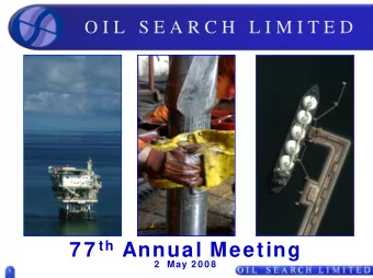 7 7 th Annual Meeting  2   May 2 0 0 8  1  Perform ance in 2 0 0 7  STRONG UNDERLYI NG OPERATI NG