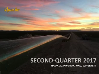 FINANCIAL AND OPERATIONAL SUPPLEMENT  NOTICE TO INVESTORS  Certain statements in this earnings