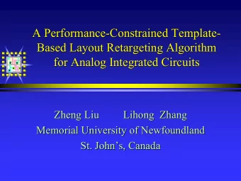 A Performance-Constrained Template-  A Performance-Constrained Template-  Based Layout Retargeting