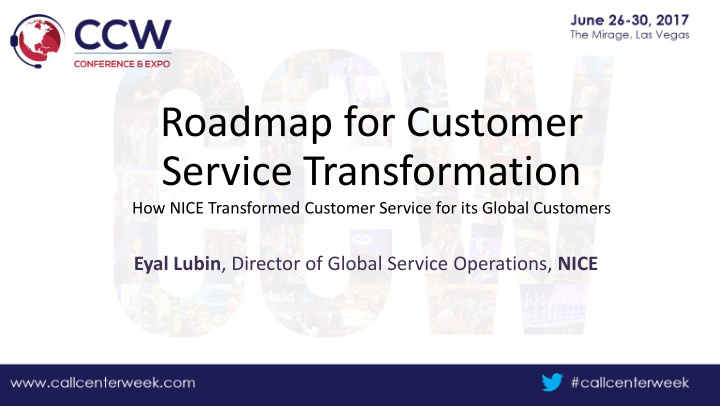 roadmap for customer service transformation
