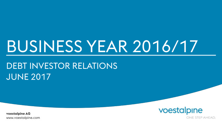 business year 2016 17