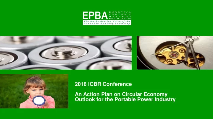 2016 icbr conference an action plan on circular economy