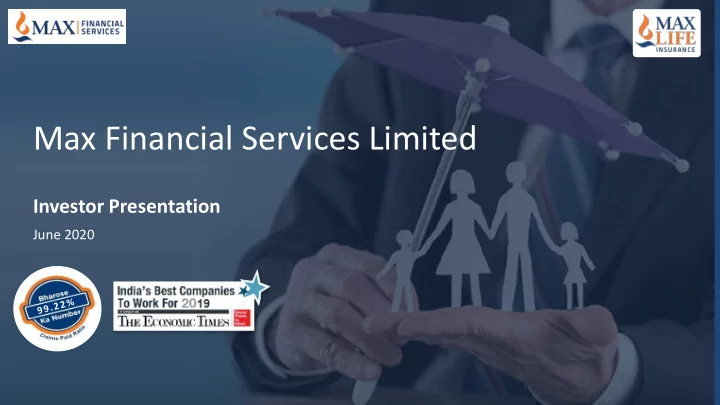 max financial services limited