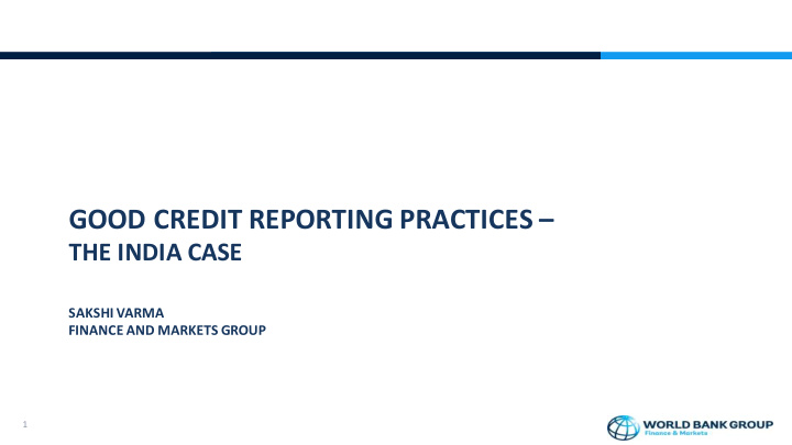 good credit reporting practices