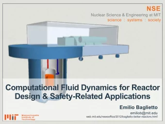 Computational Fluid Dynamics for Reactor  Design &amp; Safety-Related Applications  Emilio