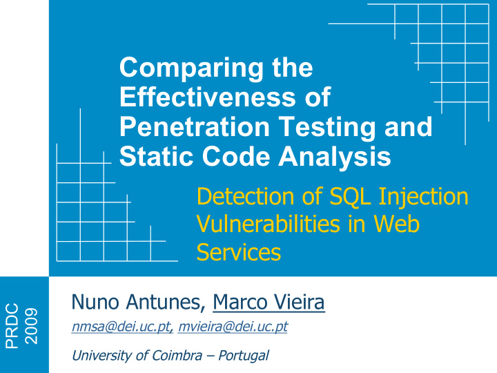 comparing the effectiveness of penetration testing and