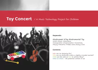 Toy Concert  / A Music Technology Project for Children  Keywords:  #Instrument #Toy #Instrumental
