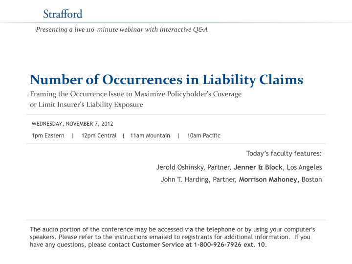 number of occurrences in liability claims