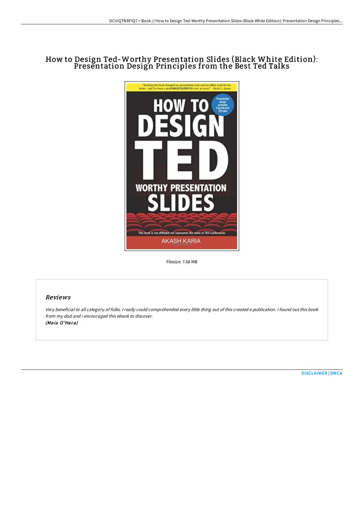 how to design ted worthy presentation slides black white