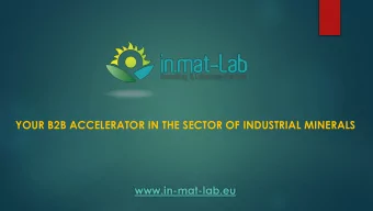 www.in-mat-lab.eu In.mat-Lab  Definition &amp; Services  In novative, Insulating and
