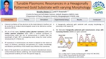 Tunable Plasmonic Resonances in a Hexagonally  Patterned Gold Substrate with varying Morphology
