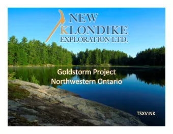 Goldstorm  Project    Northwestern  Ontario       TSXV:NK   Disclaimer